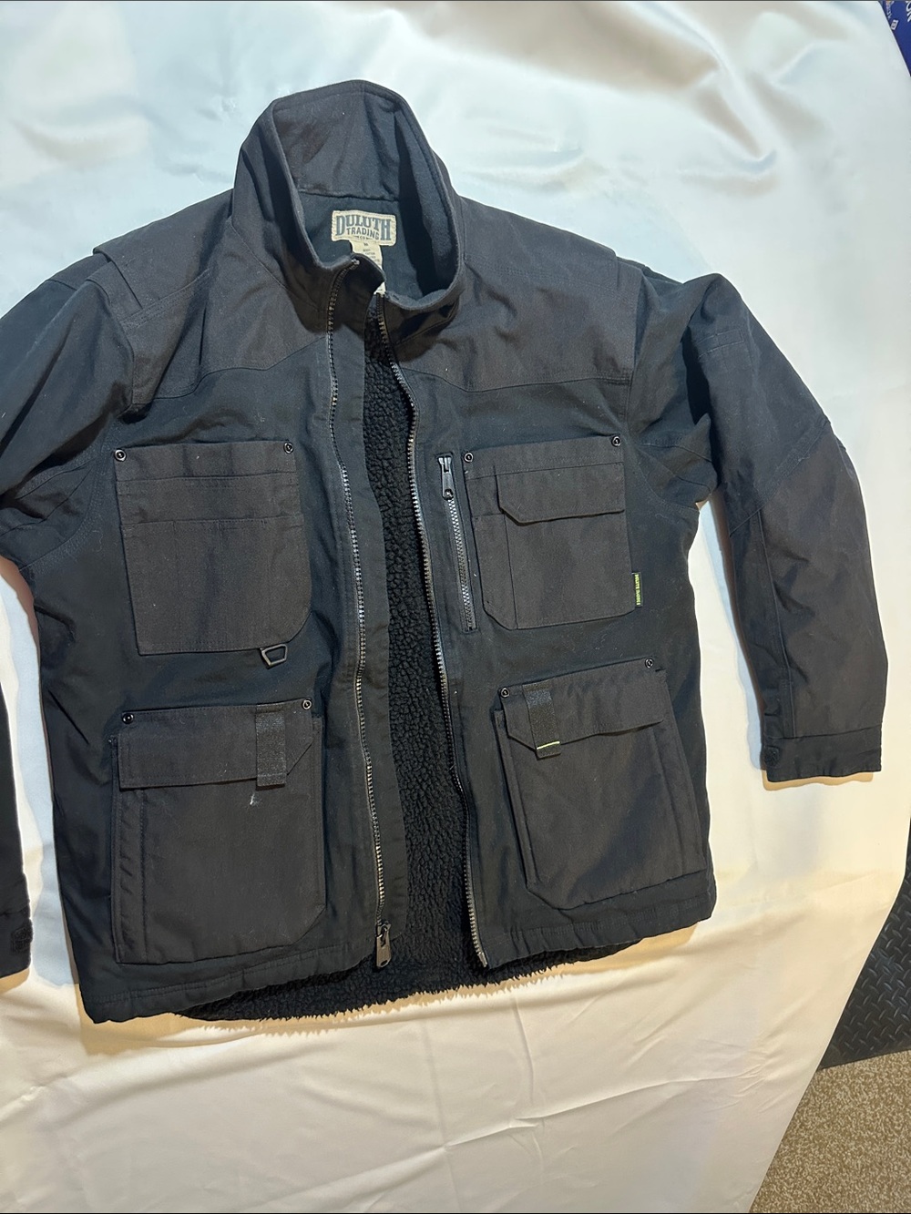 Duluth Trading Co Black Men’s Field Jacket with Multiple Pockets